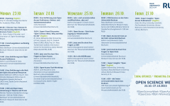 Programme overview of the Open Science Week