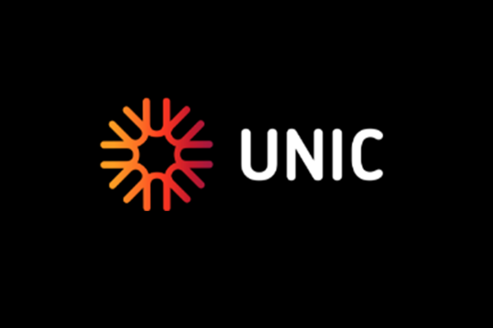 unic logo black background