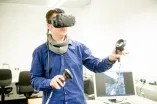 Man working in virtual reality