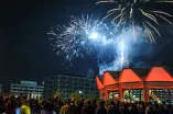 Fireworks above the Audimax of RUB