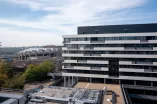 View of the Audimax from the IB building