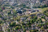 Aerial view of the Bochum city park quarter with Bergbaumuseum