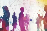 Personen, die durch ein Netzwerk miteinander verbunden sind