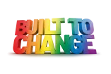 Logo: Diversity-/Regenbogen-Logo "Built to Change" Ruhr-Universität Bochum