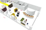 Ein Plan der Lern Lounge im Open Space GA