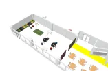 Plan der Sand Box im Open Space im Gebäude GA