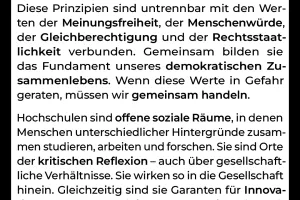 Kampagnenbild Hochschulen zeigen Haltung