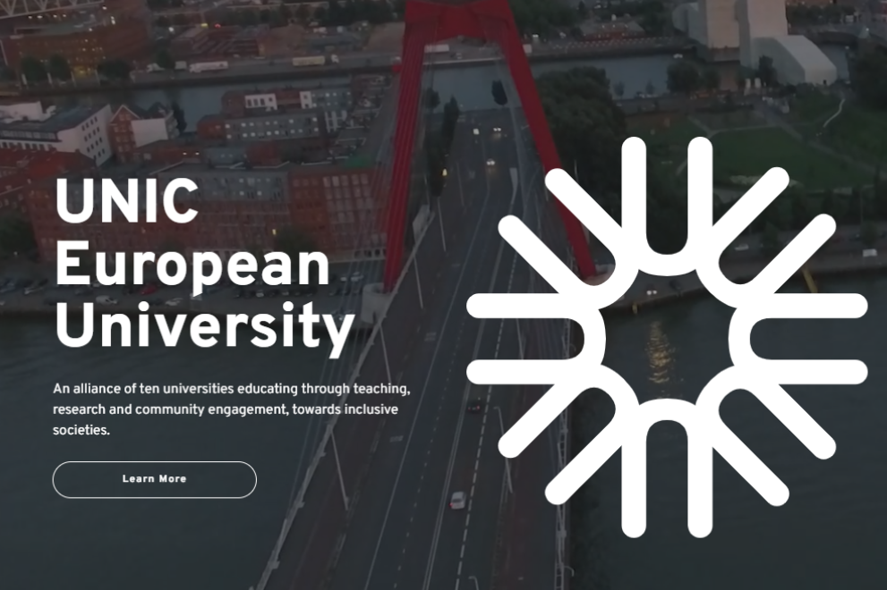 UNIC European University Webpage Image