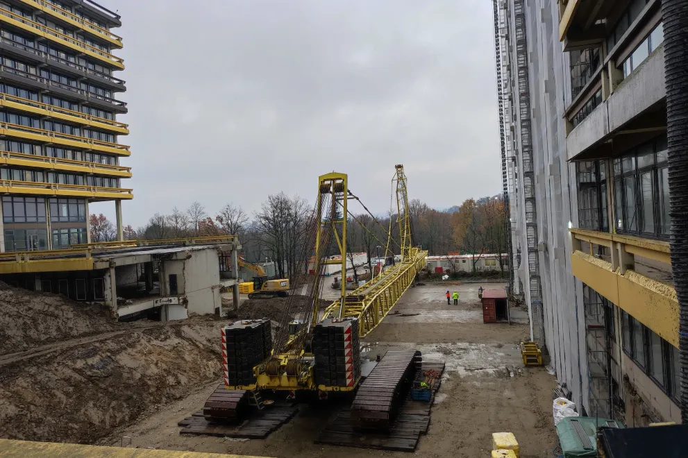 Montage des Raumpenkrans zwischen GB und GC